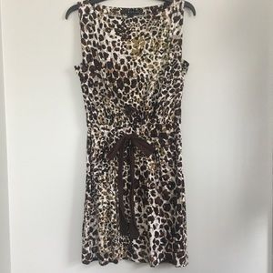 MNG by Mango Animal Print Sleeveless Dress